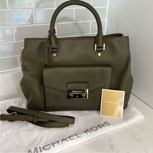 Michael Kors Dark Olive Satchel